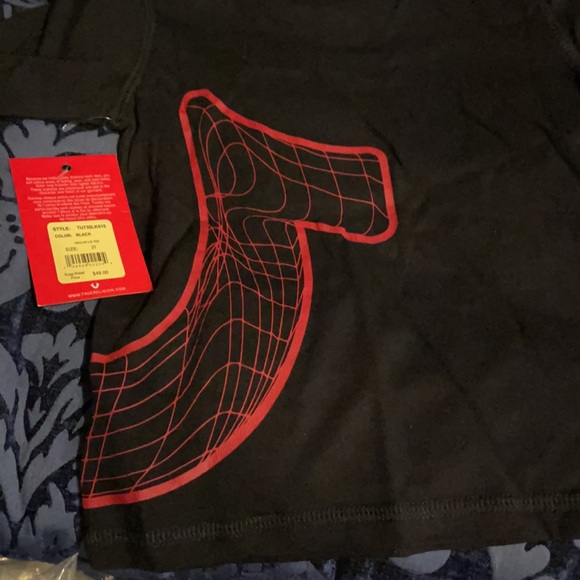 True Religion Boys Long Sleeve Logo Tee NWT - Picture 3 of 5